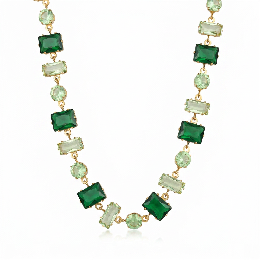 Collar Geométrico Verde