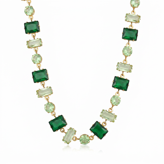 Collar Geométrico Verde