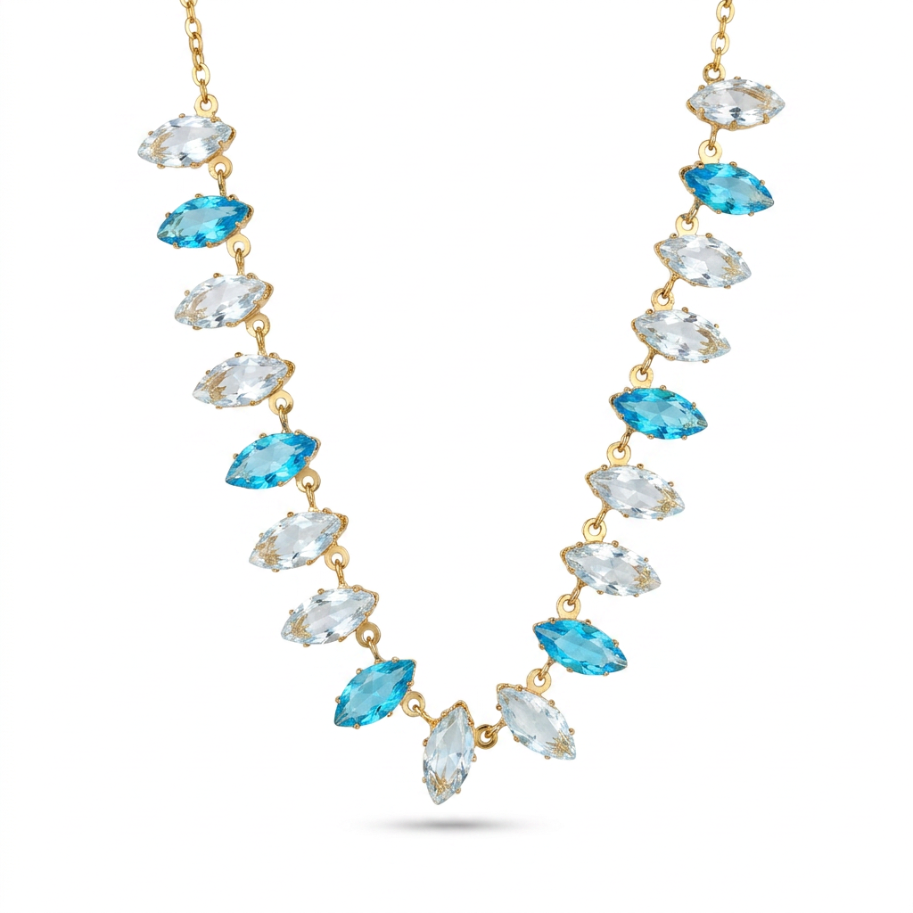 Collar Navette Azul