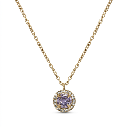 Collar con circonitas dorado