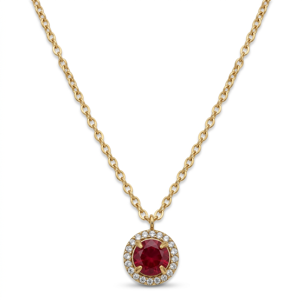 Collar con circonitas dorado