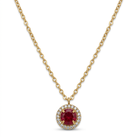 Collar con circonitas dorado