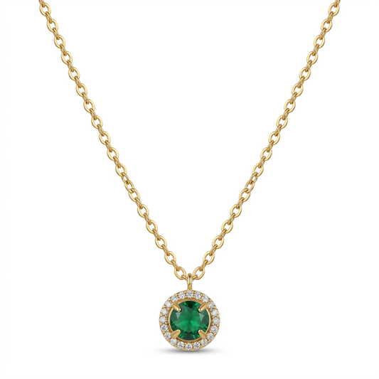 Collar con circonitas dorado
