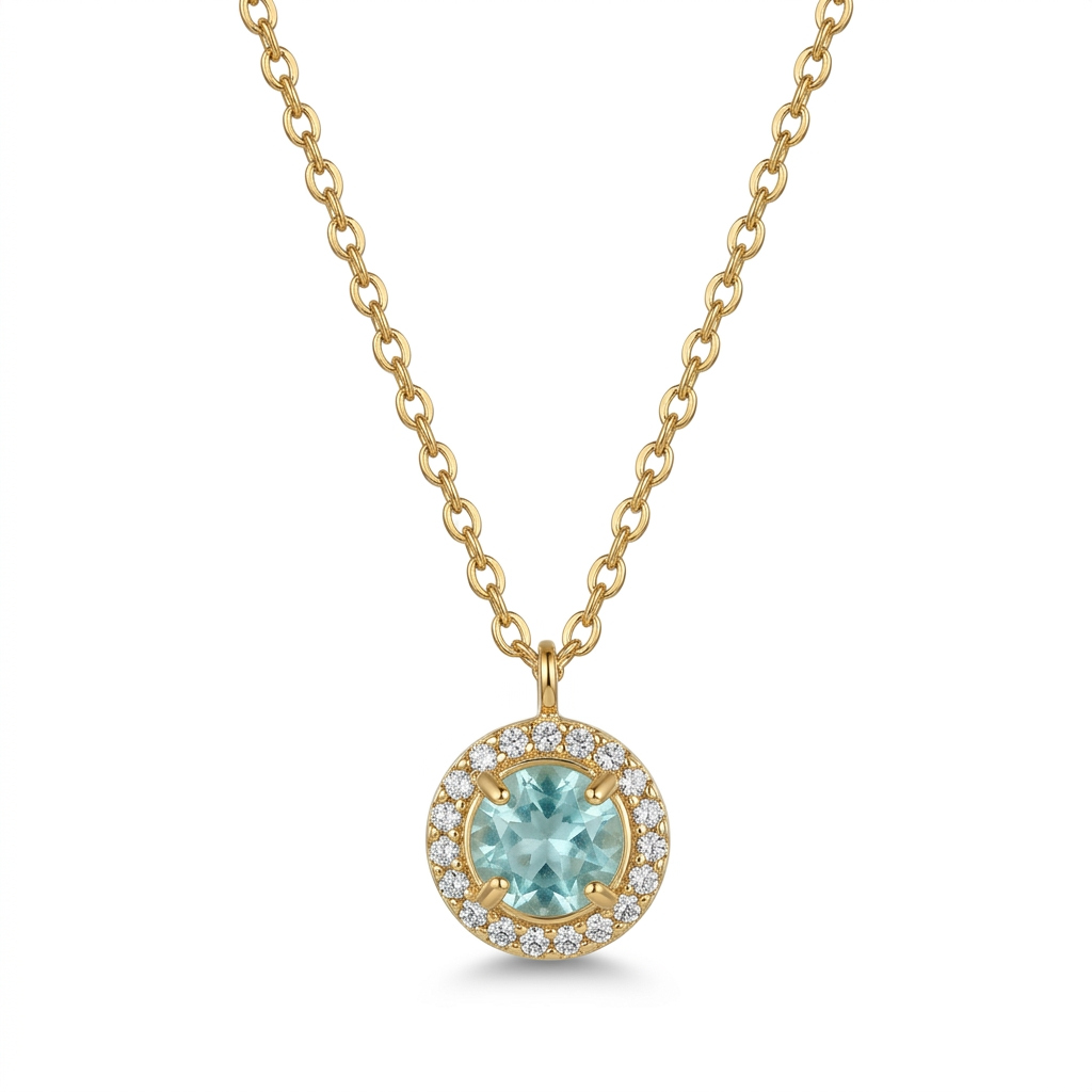 Collar con circonitas dorado