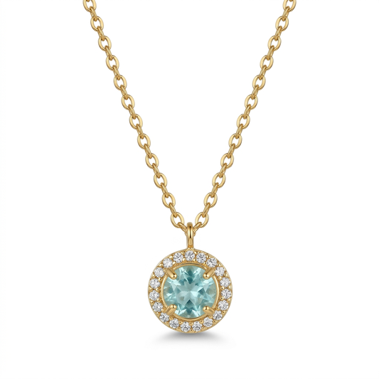 Collar con circonitas dorado