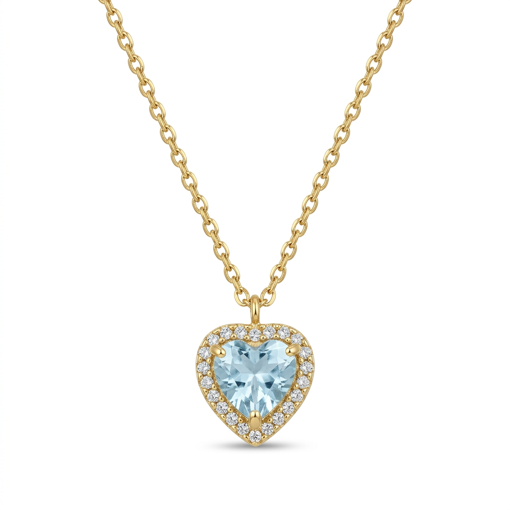 Collar Corazón Azul