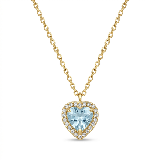 Collar Corazón Azul