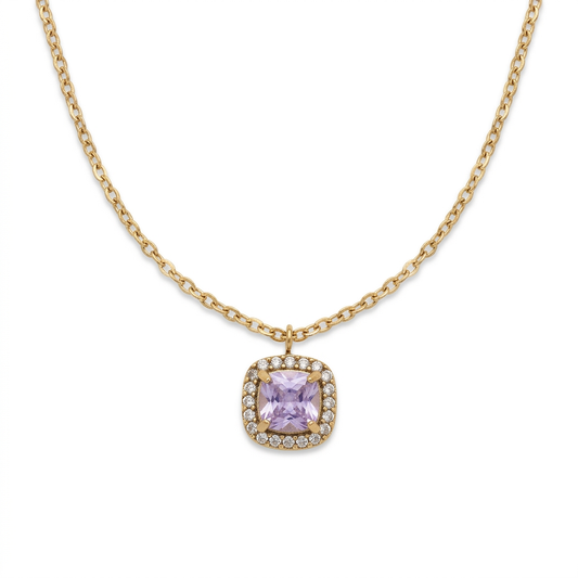 Collar con circonitas dorado