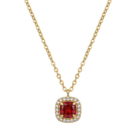 Collar con circonitas dorado
