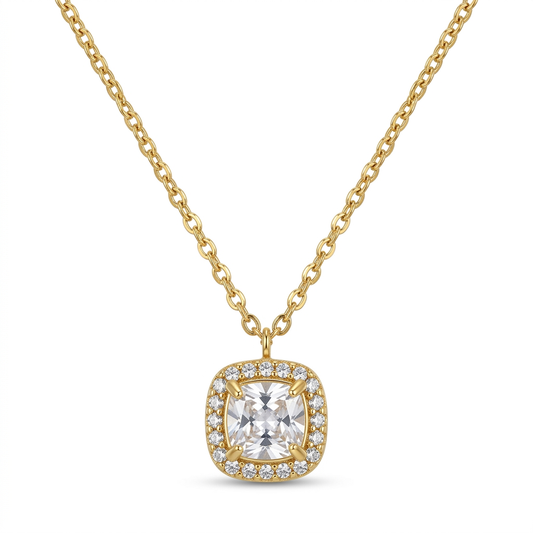 Collar con circonitas dorado