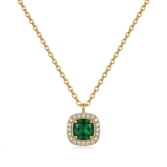Collar con circonitas dorado