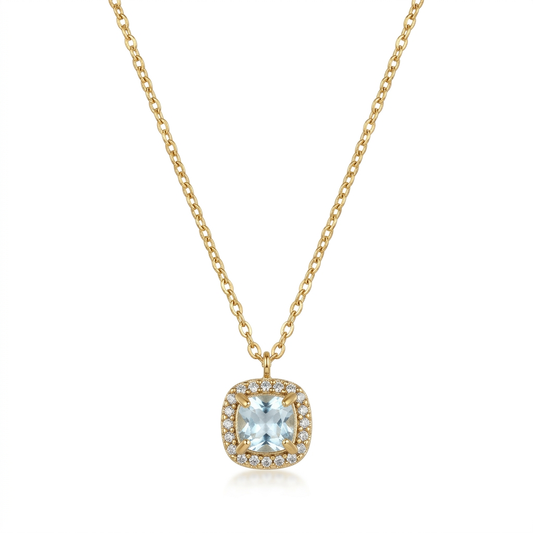 Collar con circonitas dorado