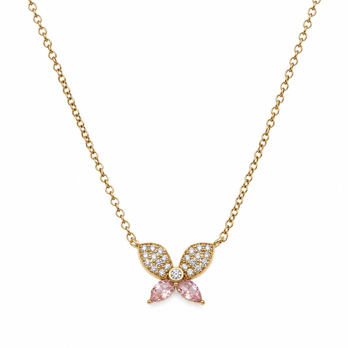 Collar Mariposa Rosa