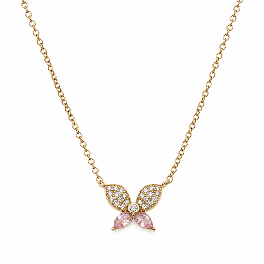 Collar Mariposa Rosa