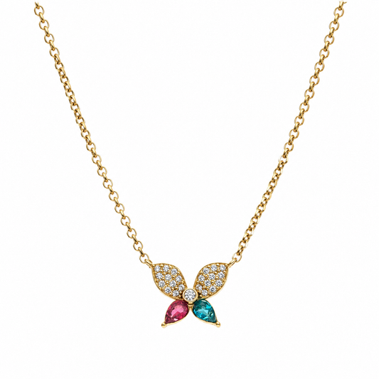 Collar Mariposa Multicolor