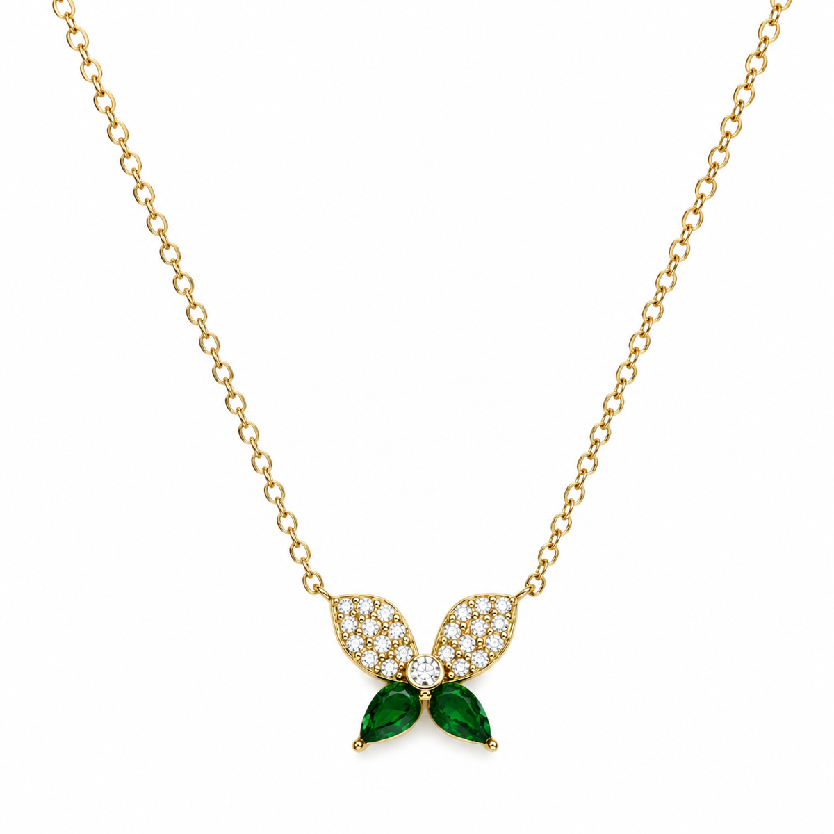 Collar Mariposa Verde