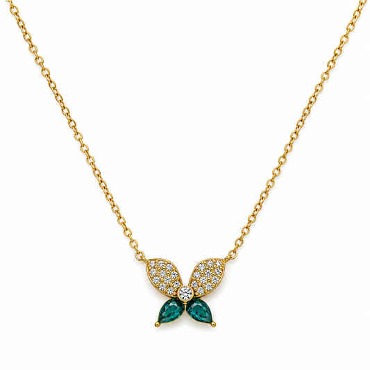 Collar Mariposa Azul