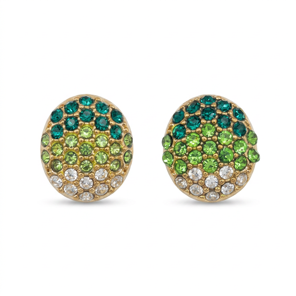 Pendientes con circonitas dorados