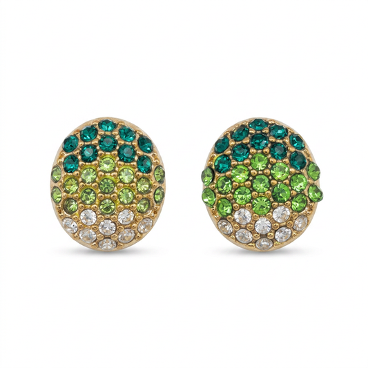 Pendientes con circonitas dorados