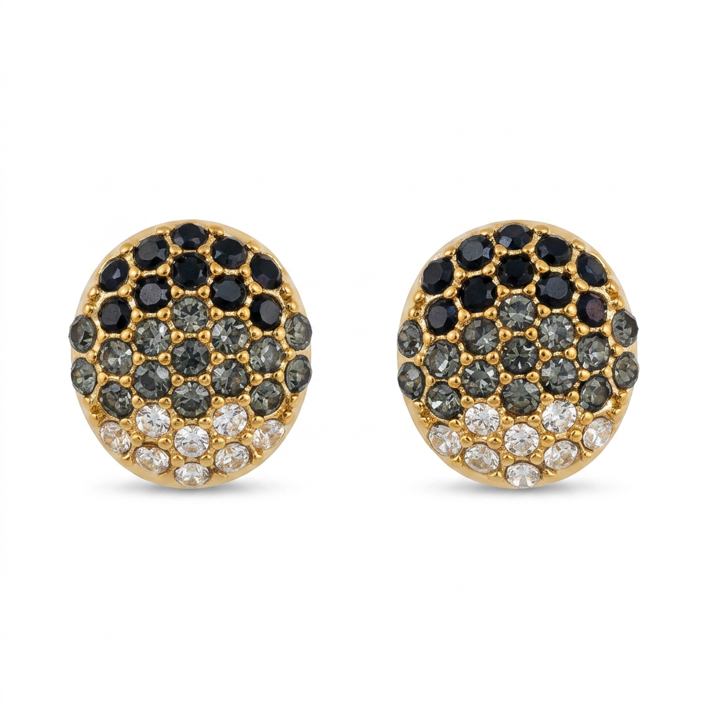 Pendientes con circonitas dorados