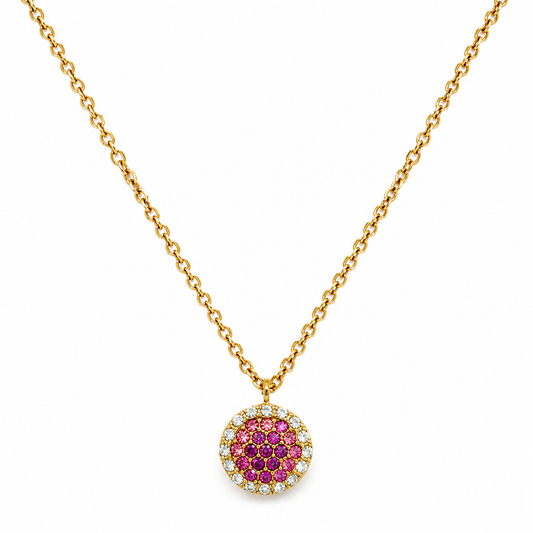 Collar con circonitas dorado