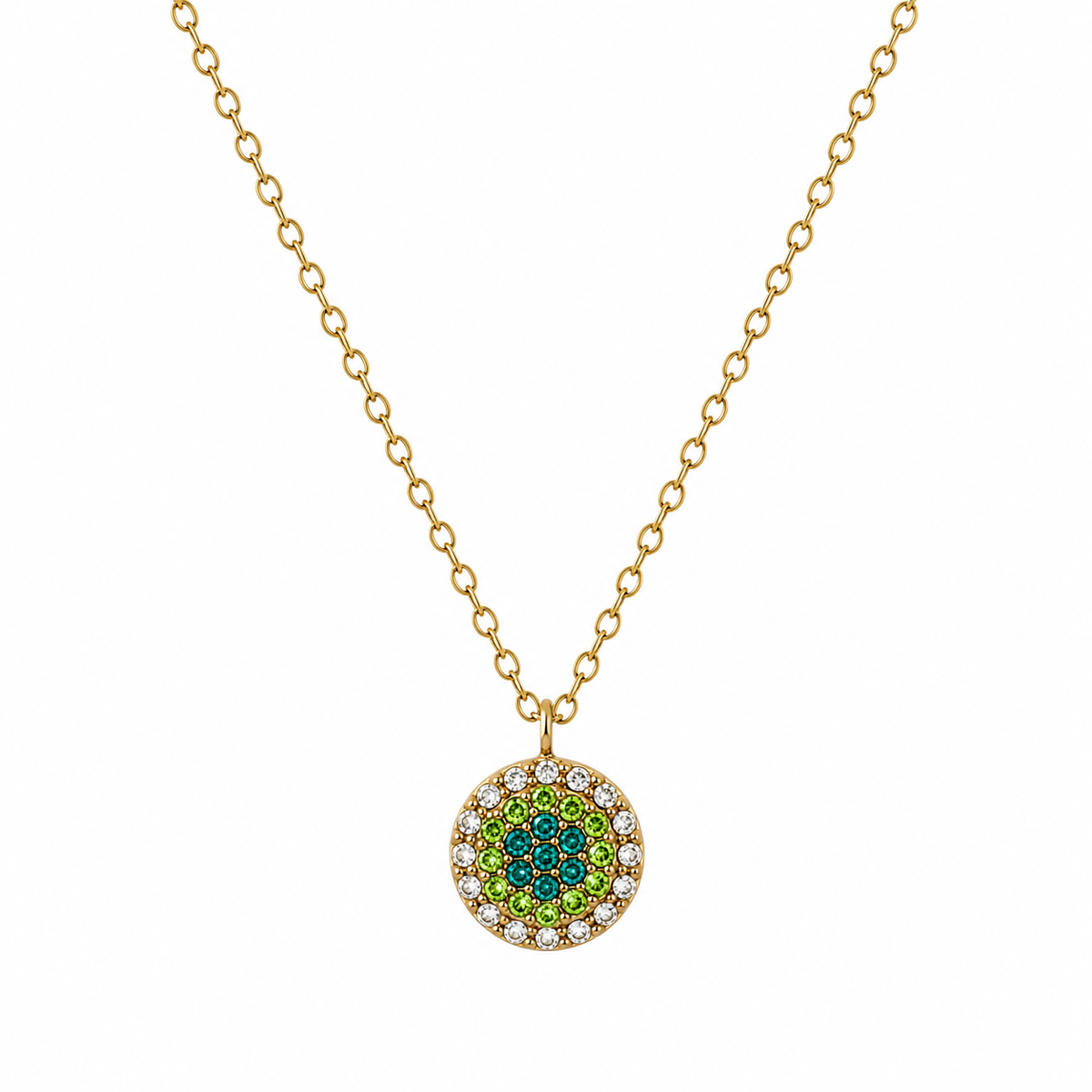 Collar con circonitas dorado