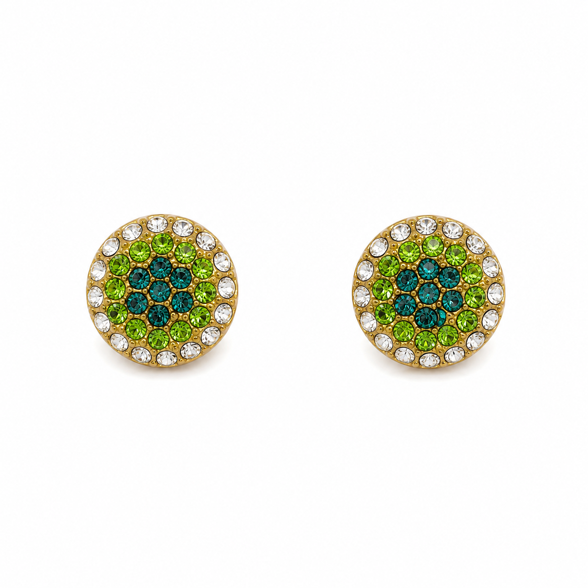 Pendientes con circonitas dorados