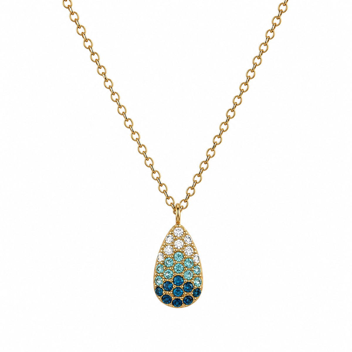 Collar con circonitas dorado