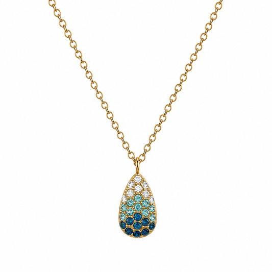 Collar con circonitas dorado