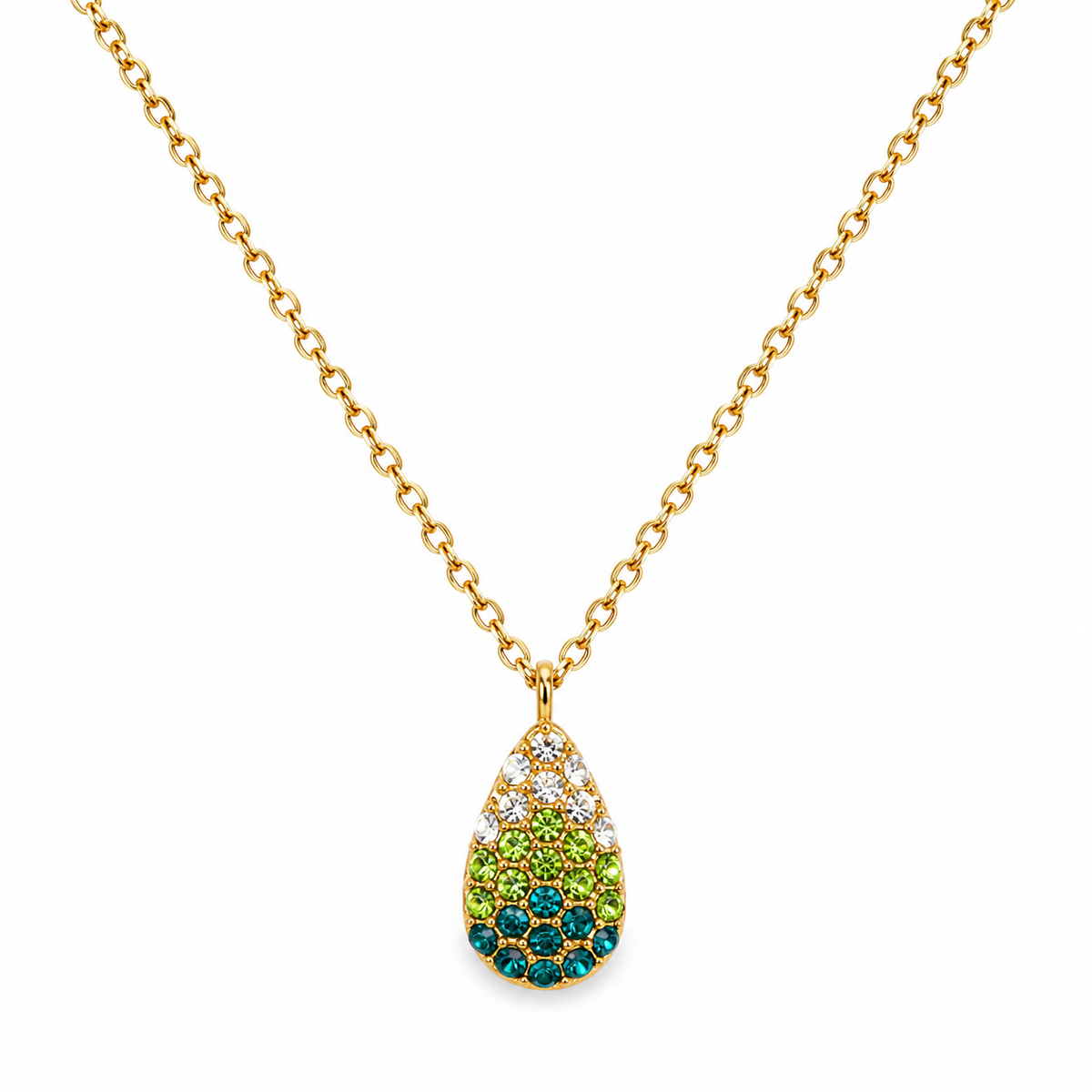 Collar con circonitas dorado