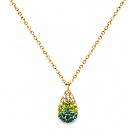 Collar con circonitas dorado