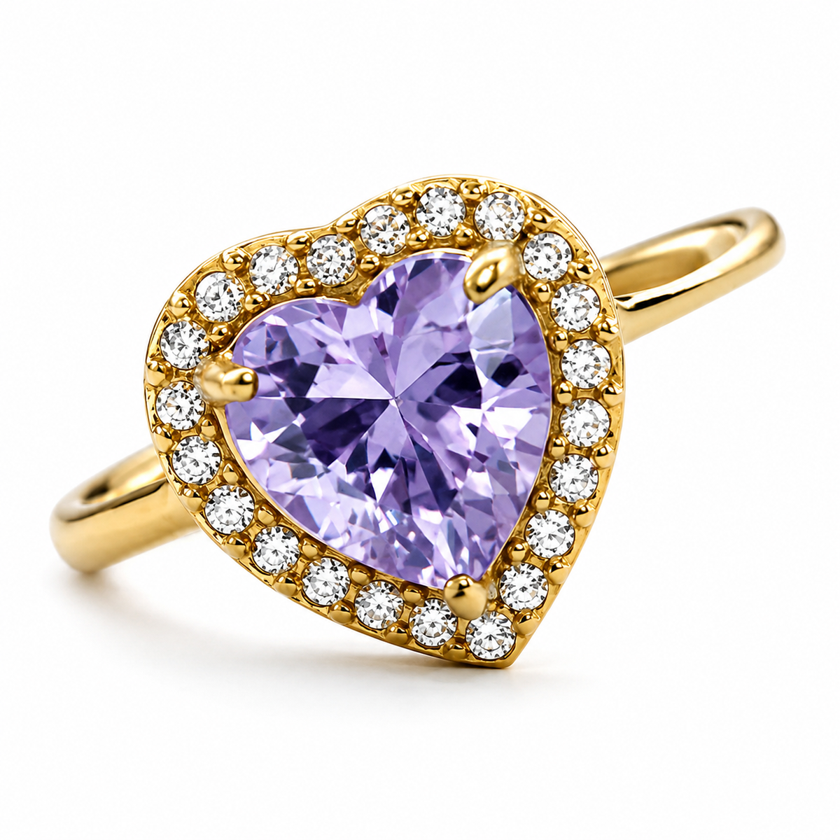 Anillo Corazón Lila
