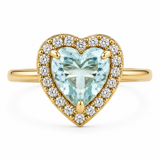 Anillo Corazón Azul