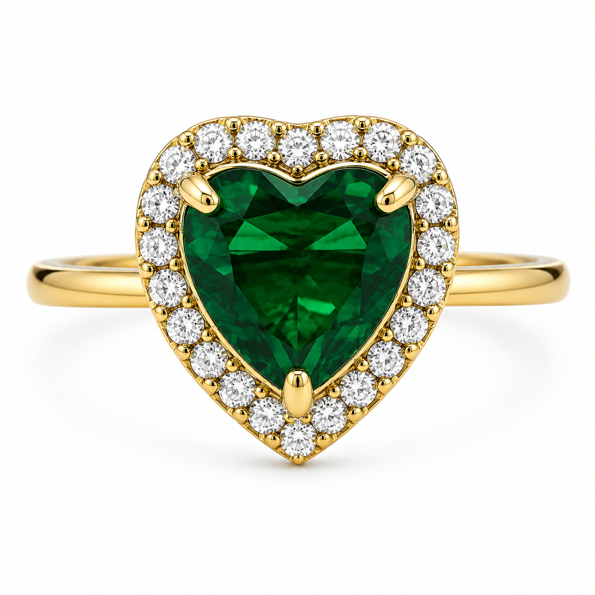 Anillo Corazón Verde