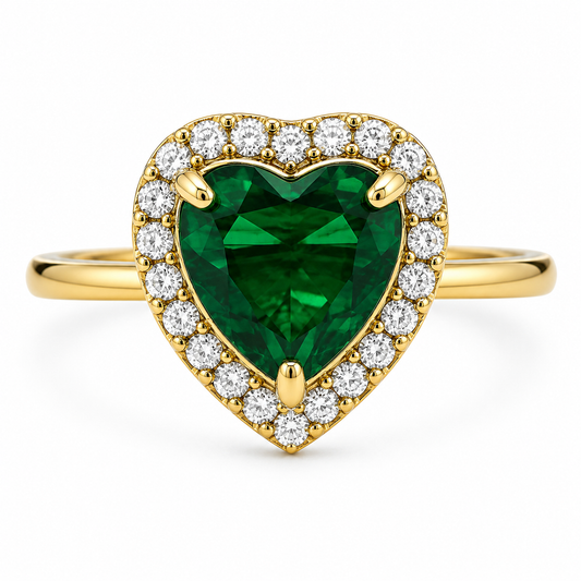 Anillo Corazón Verde