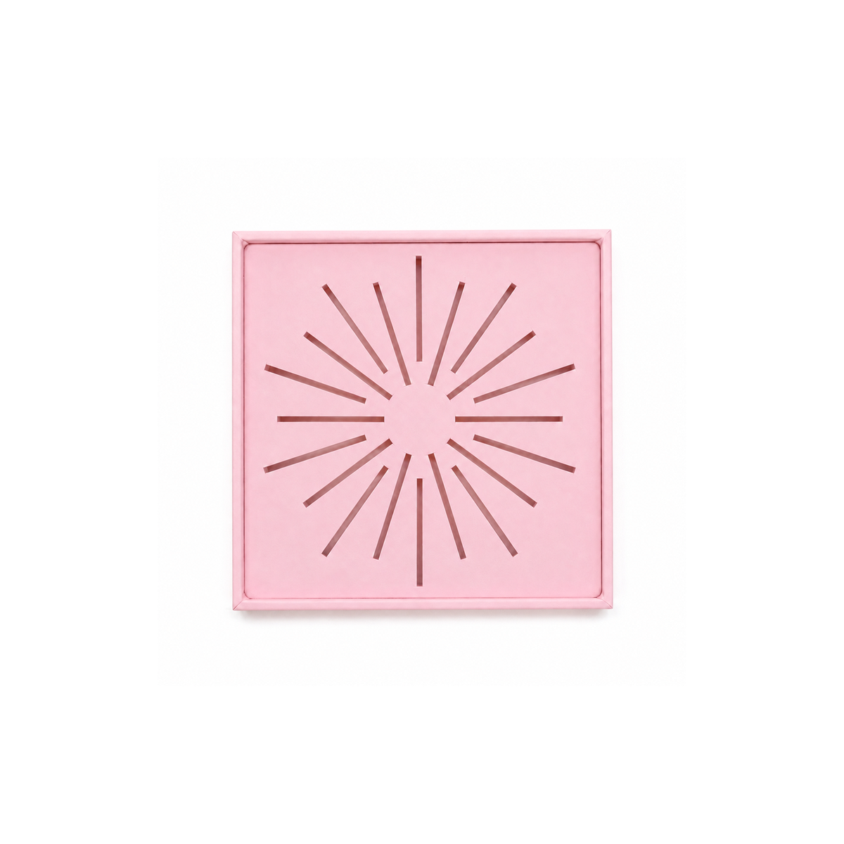 Exhibidor cuadrado diseño radial - 5 Colores - Rosa