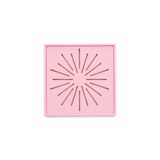 Exhibidor cuadrado diseño radial - 5 Colores - Rosa