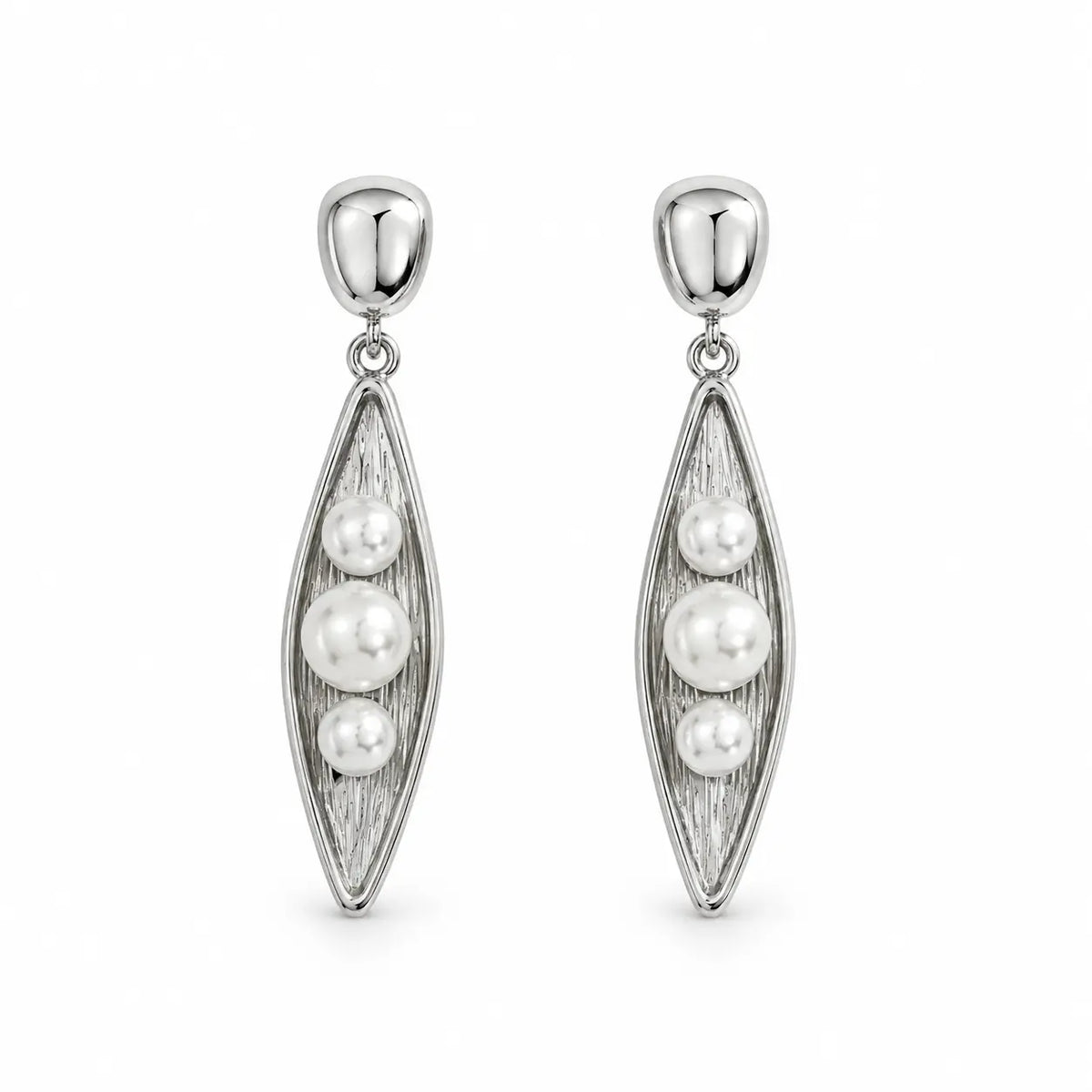 Brinco Perlas Plata