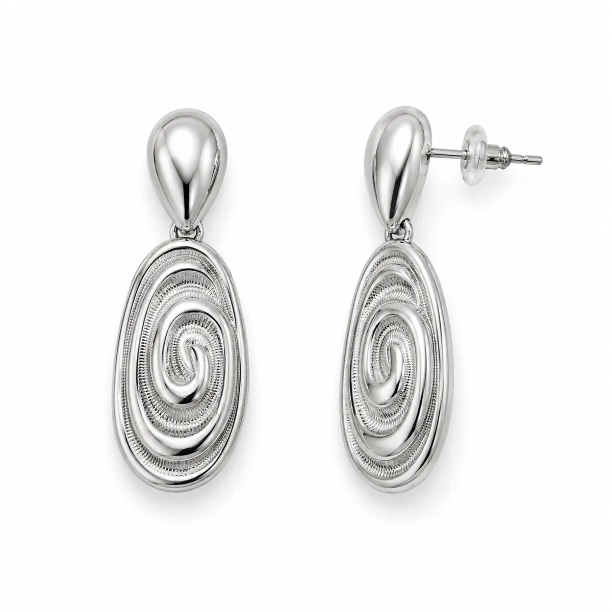 Pendientes plateados