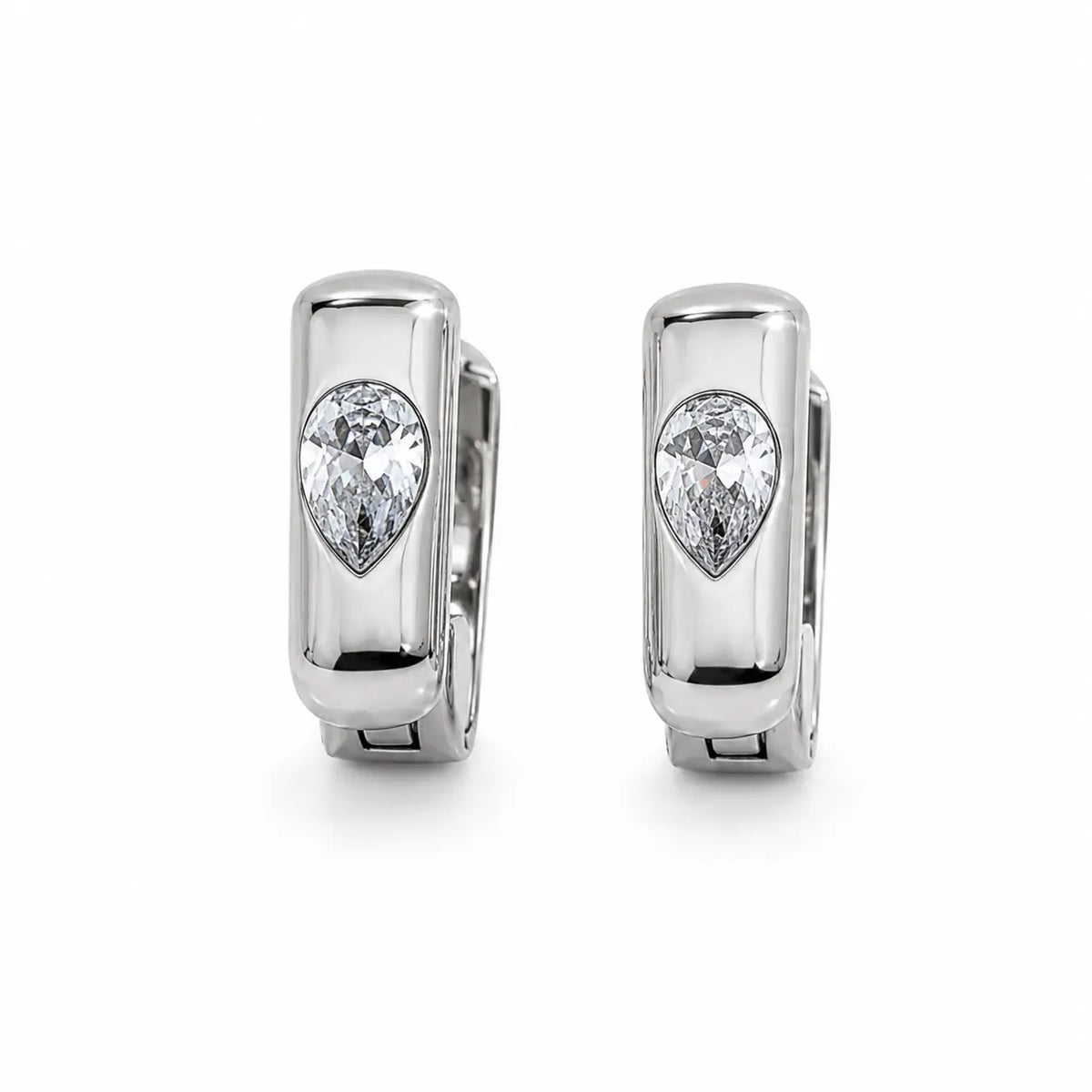 Brinco Botón Plata