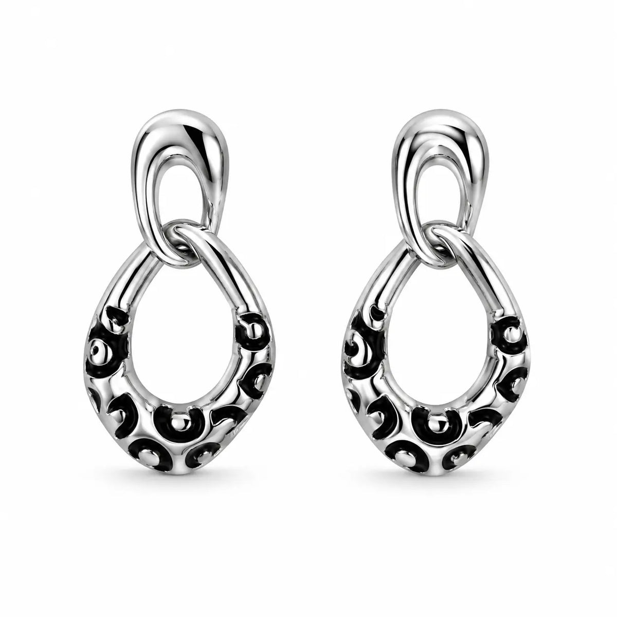 Pendientes plateados