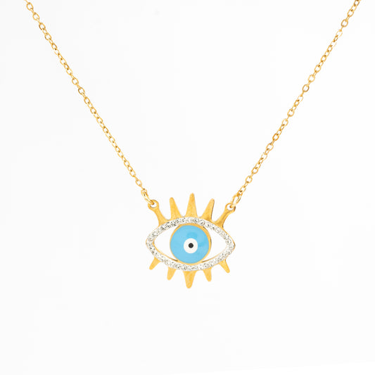 Collar Ojo Turco Con Brillo