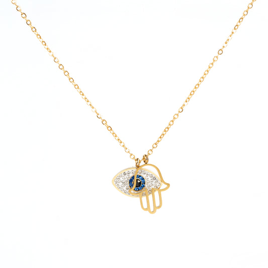 Collar Mano y Ojo de la Suerte