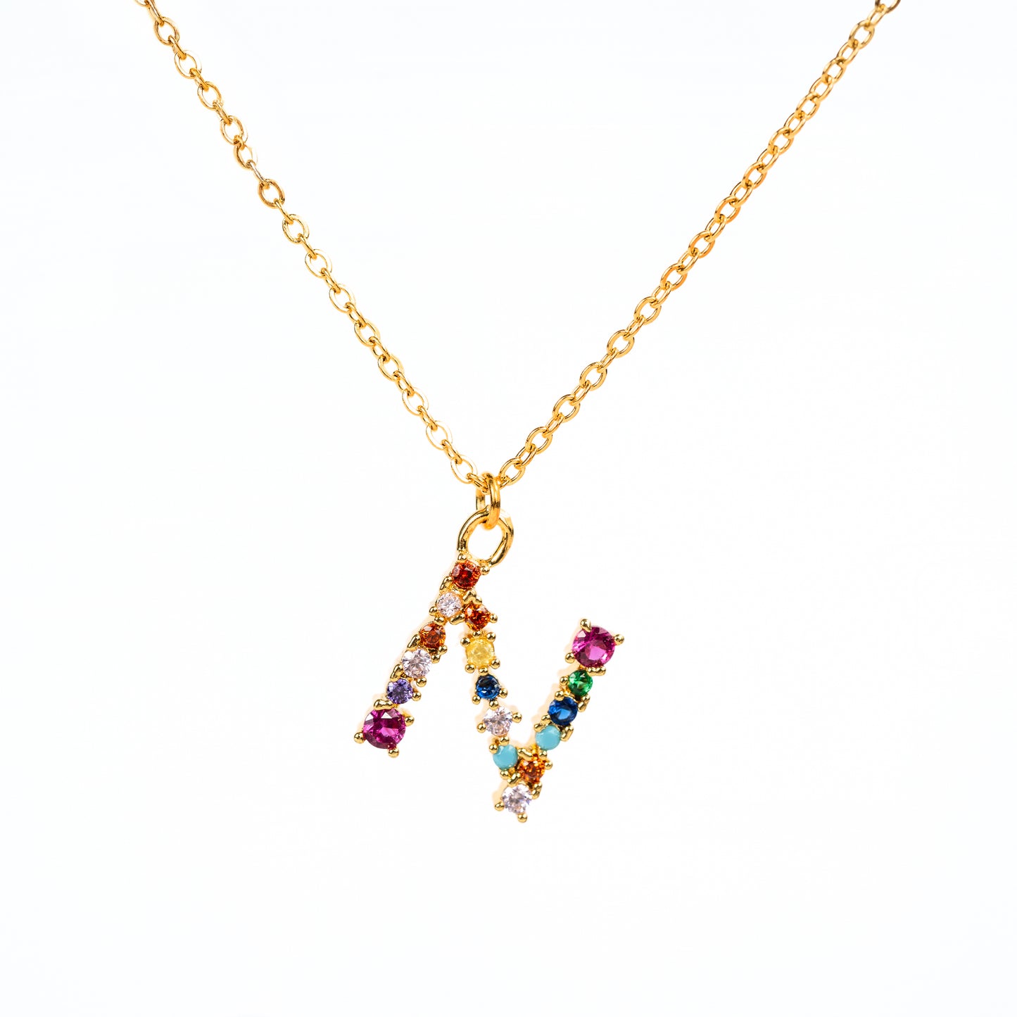 Collar Letra N Zirconia