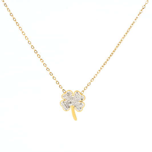 Collar de Trebol con Zirconia