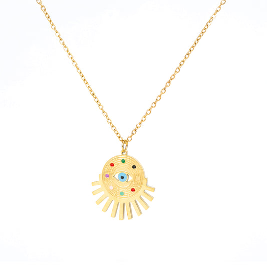 Collar Ojo Zirconia colores