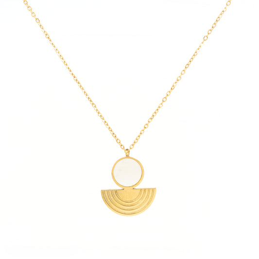 Collar Abanico con detalle Blanco