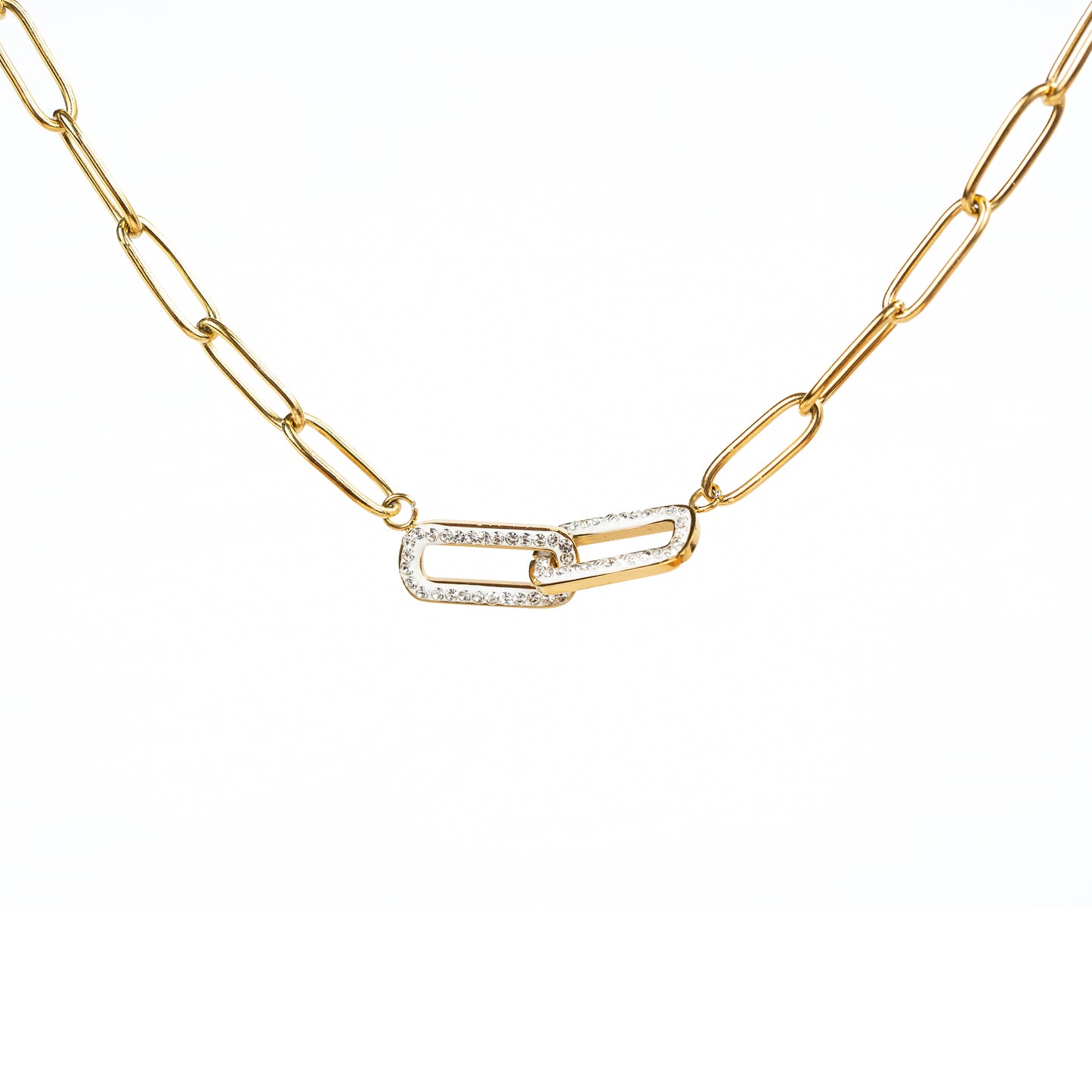 Collar Con zirconia Dorado