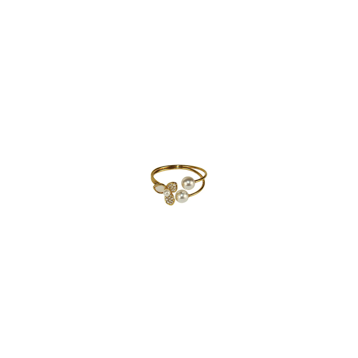 Anillo con perlas